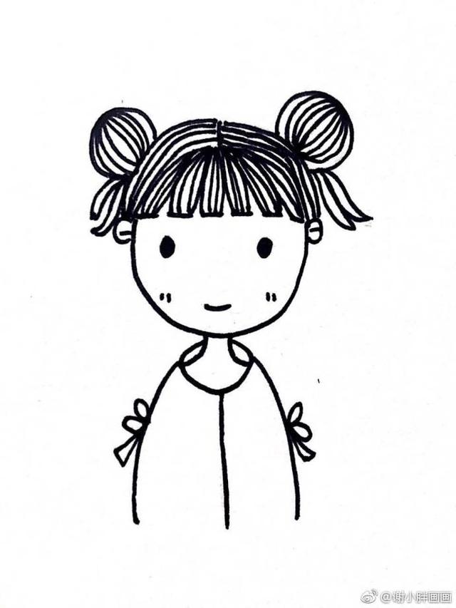 小姐姐简笔画头像微信，小姐姐简笔画头像（不同发型的小姐姐头像简笔画~喜欢的收走吧~）