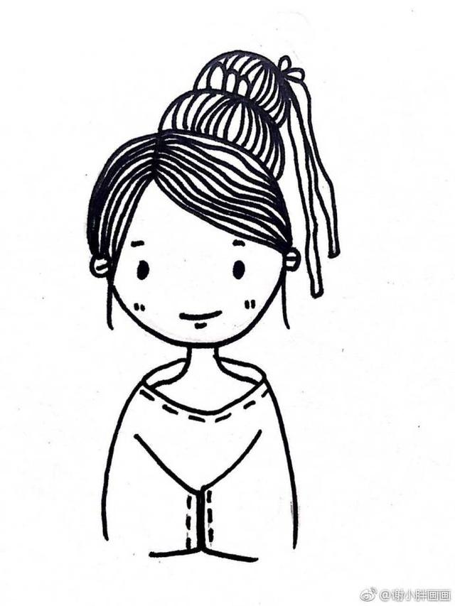 小姐姐简笔画头像微信，小姐姐简笔画头像（不同发型的小姐姐头像简笔画~喜欢的收走吧~）