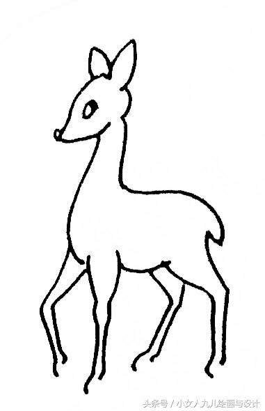 小鹿的简笔画怎么画，小鹿简笔画怎么画视频（180731）