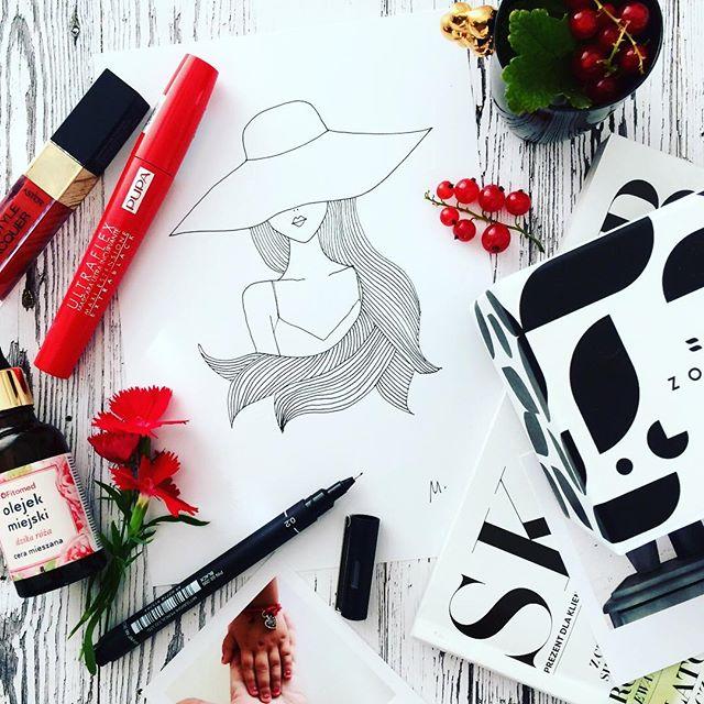 简笔画美女是怎么画的，简笔画美女是怎么画的图片（美女姐姐手绘线稿，人物简笔画）