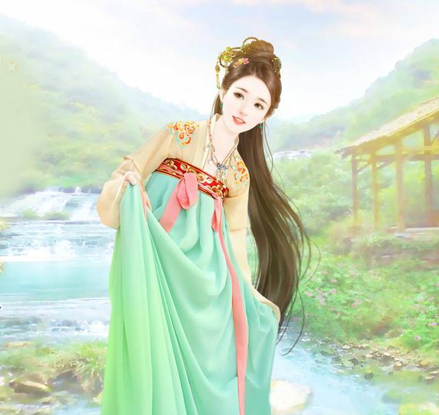 简约伤感的卡通手绘女生背影图片  彼岸流年终究太多伤，简约伤感的卡通手绘女生背影图片动漫（：“待我长发及腰” 完整版）