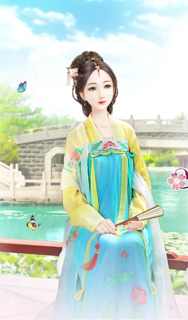 简约伤感的卡通手绘女生背影图片  彼岸流年终究太多伤，简约伤感的卡通手绘女生背影图片动漫（：“待我长发及腰” 完整版）