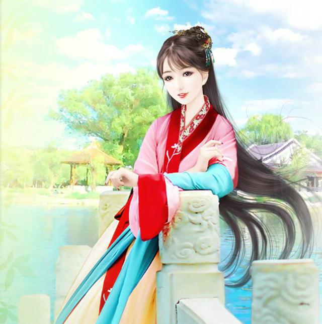 简约伤感的卡通手绘女生背影图片  彼岸流年终究太多伤，简约伤感的卡通手绘女生背影图片动漫（：“待我长发及腰” 完整版）