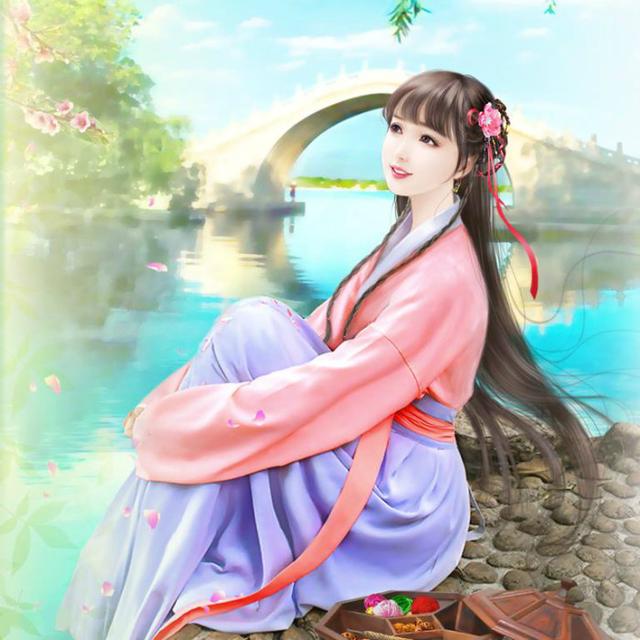 简约伤感的卡通手绘女生背影图片  彼岸流年终究太多伤，简约伤感的卡通手绘女生背影图片动漫（：“待我长发及腰” 完整版）