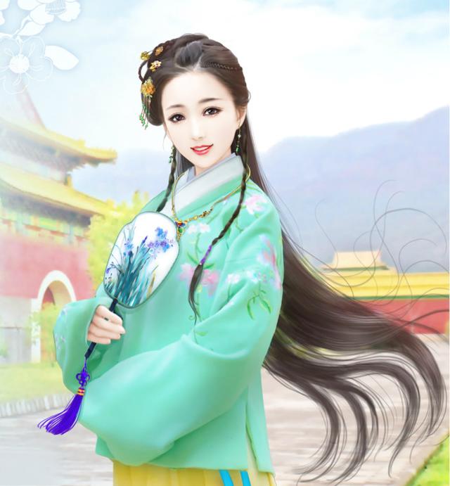 彼岸流年终究太多伤,简约伤感的卡通手绘女生背影图片动漫(:待我长发