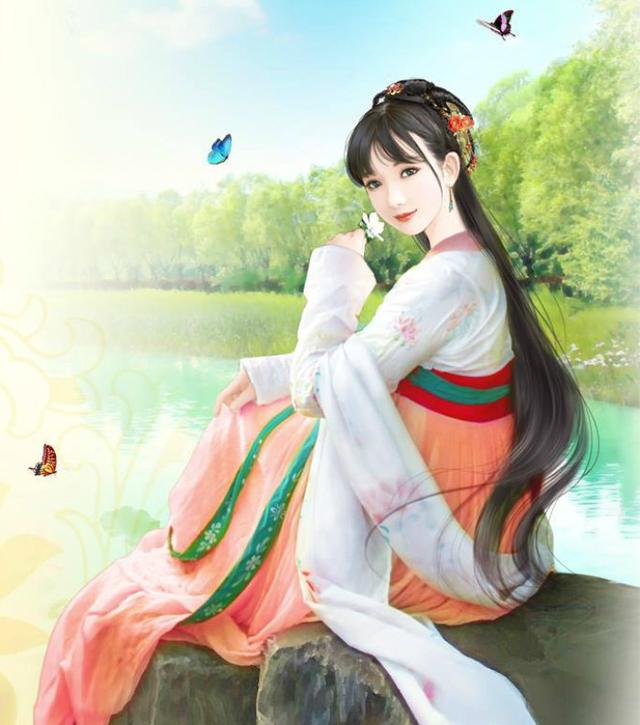 简约伤感的卡通手绘女生背影图片  彼岸流年终究太多伤，简约伤感的卡通手绘女生背影图片动漫（：“待我长发及腰” 完整版）