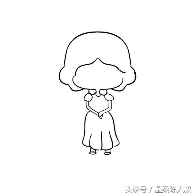 美女小公主的手绘画法，小公主绘画大全简单的（美丽动人的白雪公主绘画步骤）