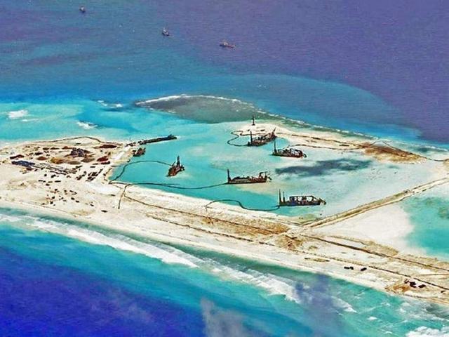 中国南海第一大人工岛图片