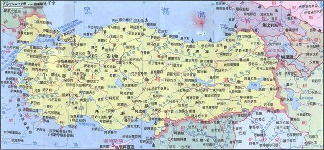 土耳其在地图上的位置，土耳其旅行地图高清（在各方势力的夹缝中求生存）