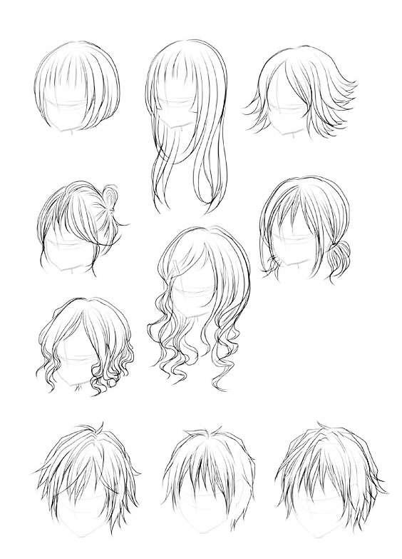 漫画头发怎么画,漫画如何画好头发(50个漫画人物头发的详细教程)