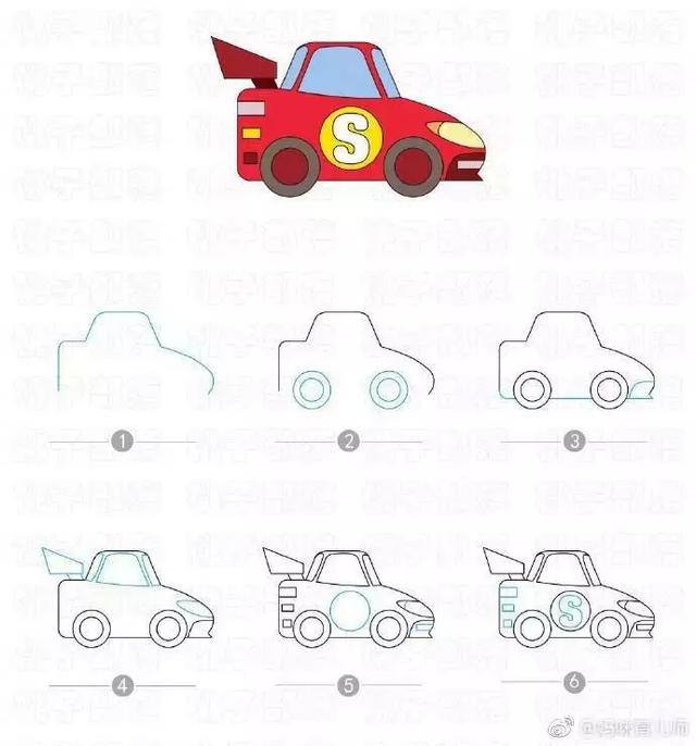如何画汽车简笔画，如何画汽车简笔画图片（画完这组就能掌握各种汽车的画法了）