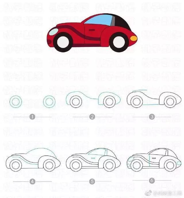 如何画汽车简笔画，如何画汽车简笔画图片（画完这组就能掌握各种汽车的画法了）
