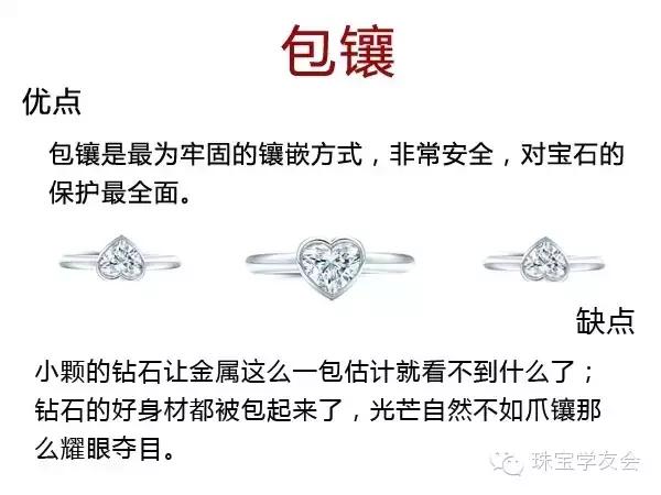 钻石的镶嵌方式有哪些，钻石的常见镶嵌方式有哪几种（6种钻石镶嵌工艺的优劣势对比）