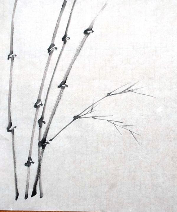 随手画竹的画法，竹画简单易学（水墨画竹——画竹枝法、画杆法）