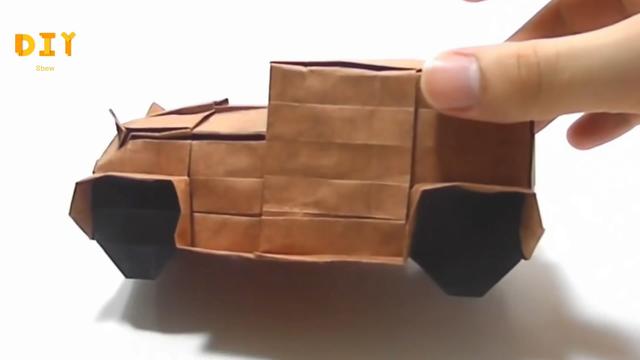 手工折纸——如何折汽车！，手工折纸球怎么折（让这辆老爷车的折纸过程简单起来）
