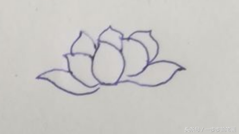 荷叶荷花图片简笔画，教你画带荷叶的荷花的简笔画（少儿简笔画一学就会：荷花）