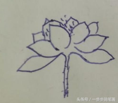 荷叶荷花图片简笔画，教你画带荷叶的荷花的简笔画（少儿简笔画一学就会：荷花）