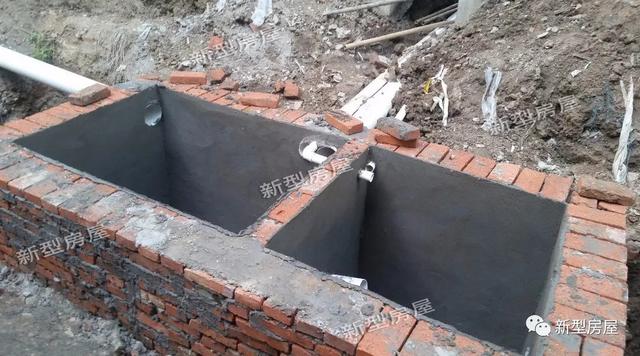 化粪池做法与尺寸图，农村化粪池两格建造全过程（教施工队建个化粪池）