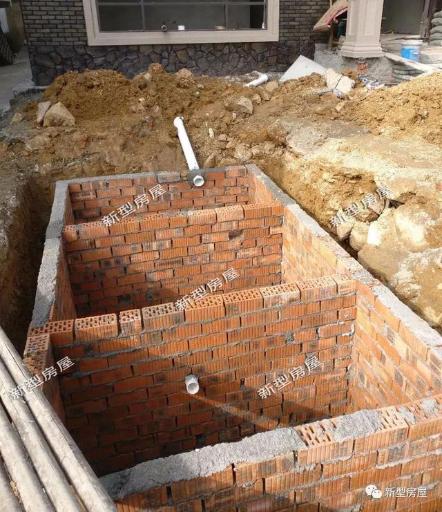 化粪池做法与尺寸图，农村化粪池两格建造全过程（教施工队建个化粪池）