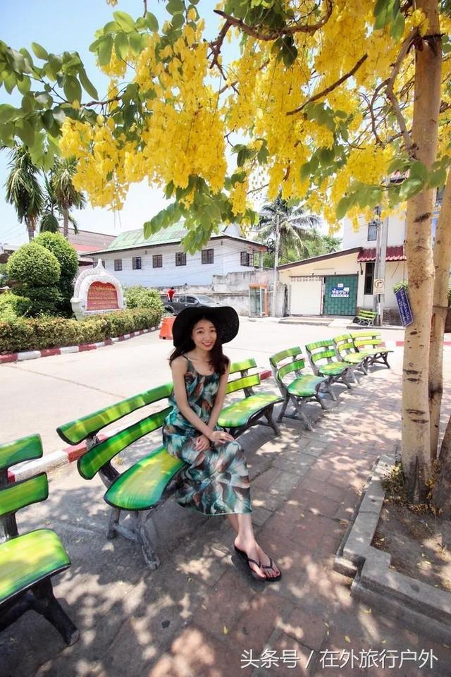 画面泰国旅游骑大象，90后小清新出游泰国