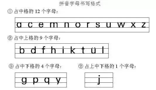 26个拼音正确书写格式(24个拼音字母表图片)插图(9)