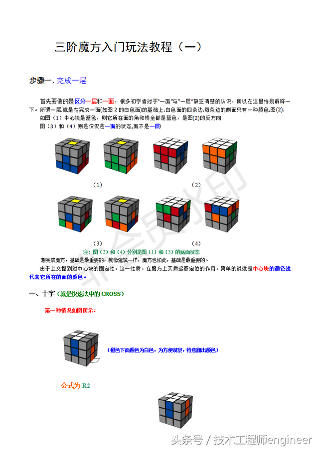 魔方还原最简单的方法，最简单的魔方复原大法（简单易学的还原魔方的常用口诀公式及图解）