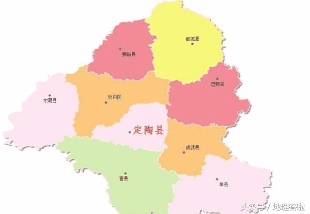 定陶和菏泽关系，地理答啦：由县变区之后