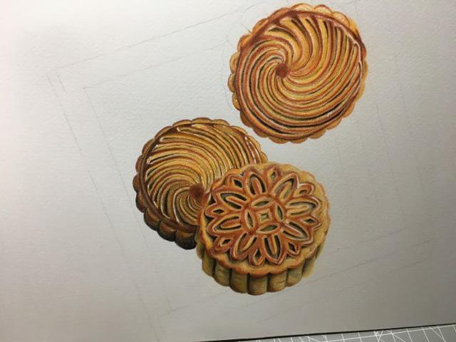 月饼怎么画简单又好看，怎么画月饼的简笔画（看插画老师一步一步教你画月饼）