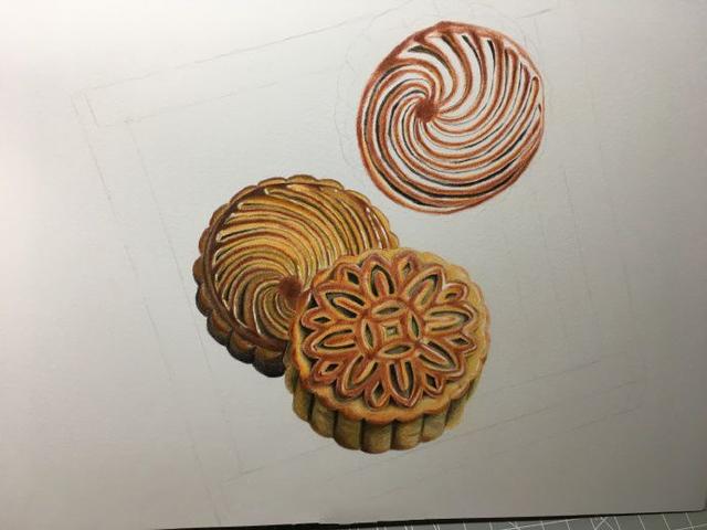 月饼怎么画简单又好看，怎么画月饼的简笔画（看插画老师一步一步教你画月饼）