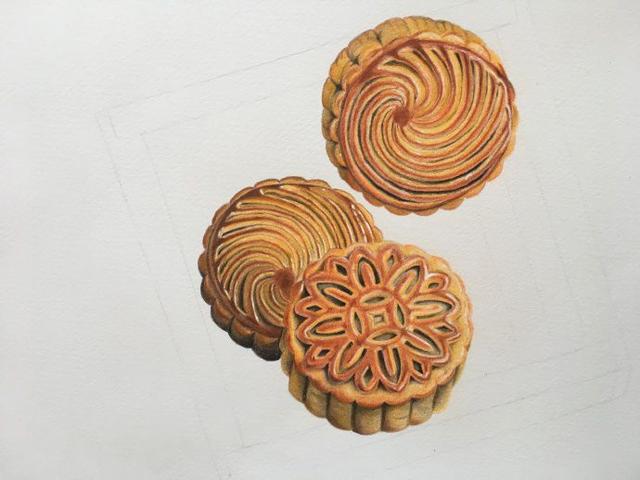 月饼怎么画简单又好看，怎么画月饼的简笔画（看插画老师一步一步教你画月饼）