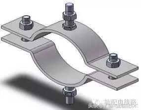 抱箍规格型号图片，15米电杆的电缆爬杆金具都用多大的U型抱箍啊（最全的配电线路8种抱箍图文详解）