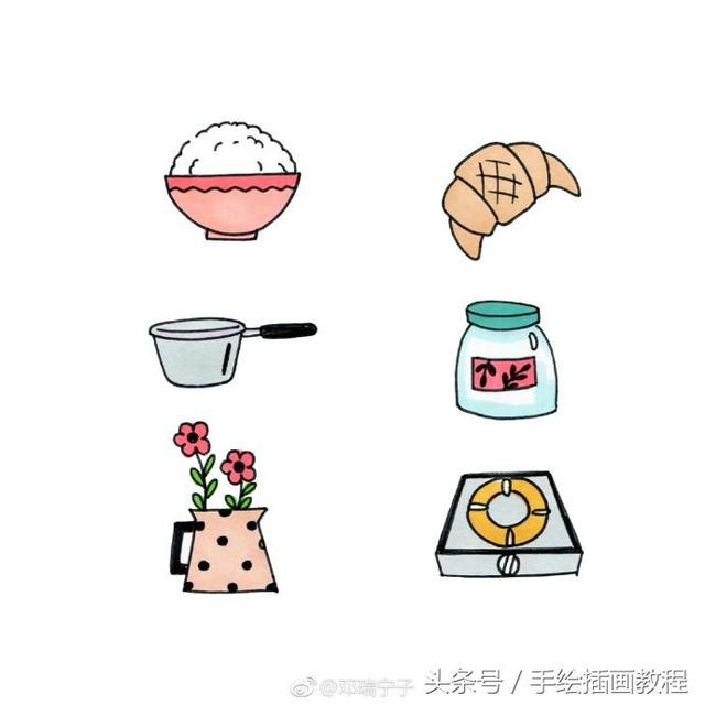 厨房怎么画，未来厨房怎么画（厨房简笔画大全~）