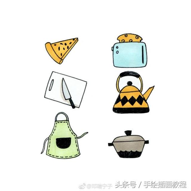 厨房怎么画，未来厨房怎么画（厨房简笔画大全~）