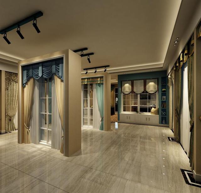 简单窗帘店装修效果图大全，窗帘店壁纸店设计案例效果图