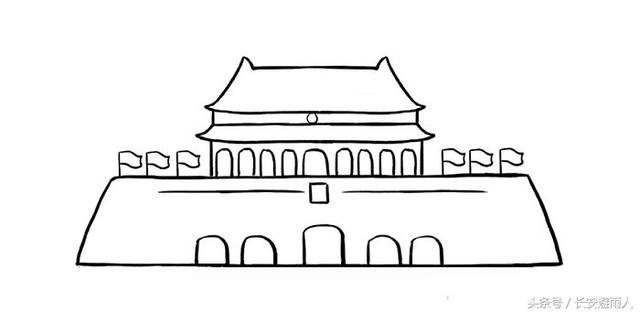 国庆节手抄报丨天安门怎么画？天安门简笔画，简单几步，一学就会