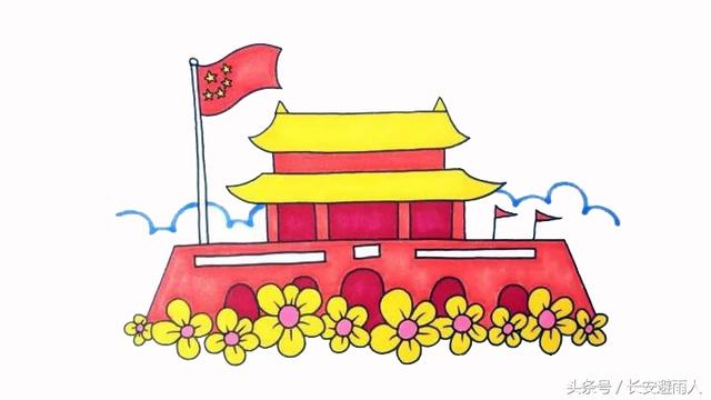 如何画烟花的简笔画，怎么画烟花的简笔画（天安门简笔画）