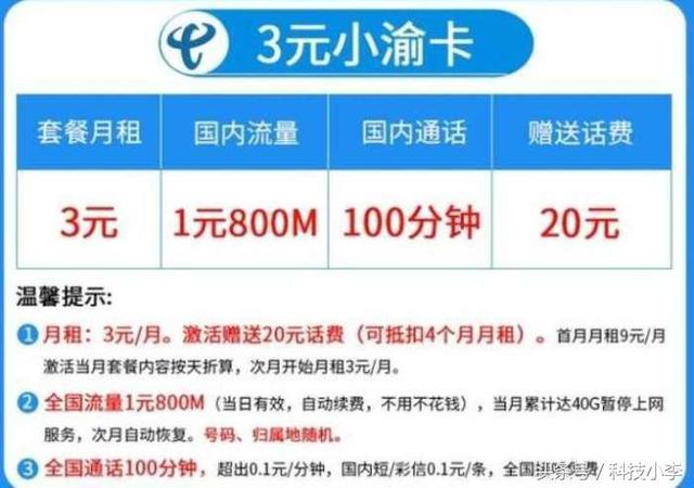 移动3元月租卡，移动推出200g无限流量卡月租19元是不是每月交19元就可以用流量了吗（三大运营商齐发力低月租套餐）
