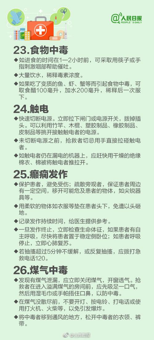 急救指南30个必备技巧，30个急救常识