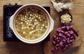 圖片[2]-紫薯丑耳蓮子羹的做法 簡單方便 秋天補充水分 不干燥-起舞食譜網