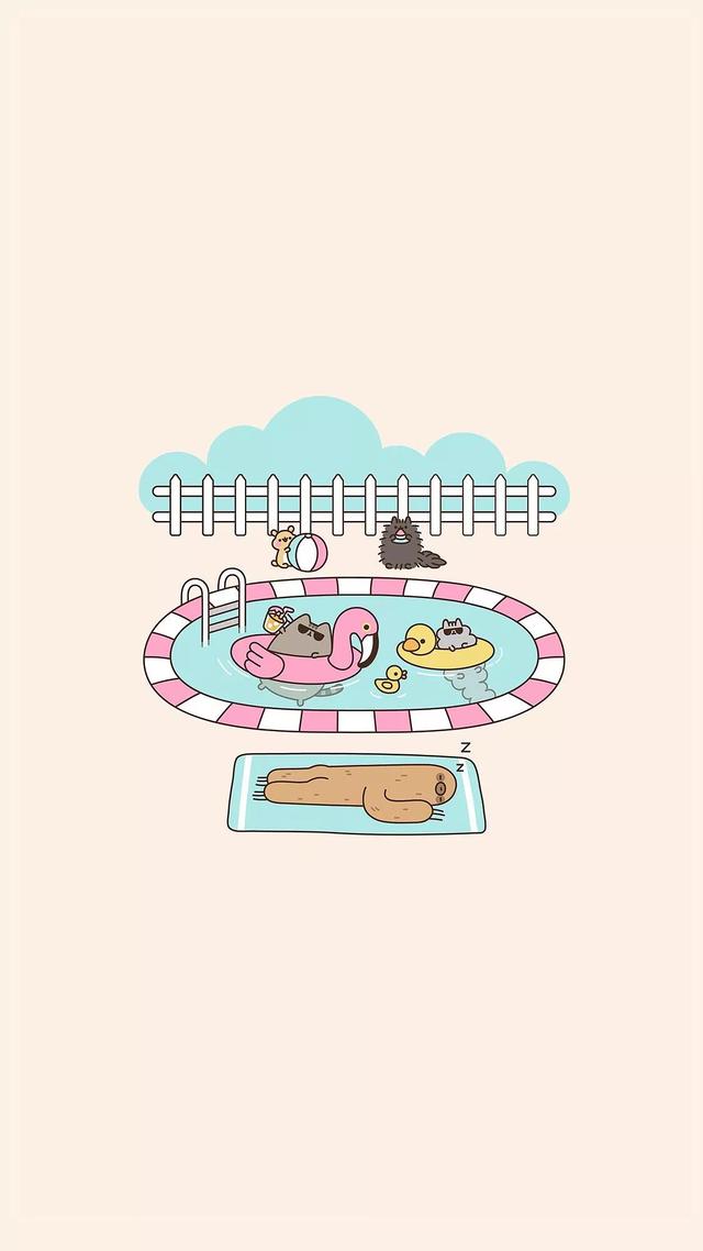 简约萌萌哒的卡通动漫背景图片 适合情侣的潮流聊天背景图片,超萌的