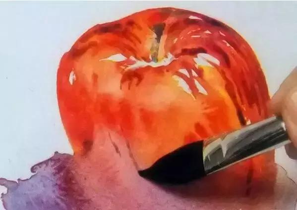 水粉画苹果一步一步教，水粉苹果的画法步骤图解（解析——单个苹果的水粉画法）