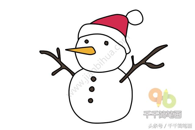 冬天的雪人怎么画，冬天简笔画雪人（小朋友喜欢的画画）
