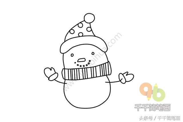冬天的雪人怎么画，冬天简笔画雪人（小朋友喜欢的画画）