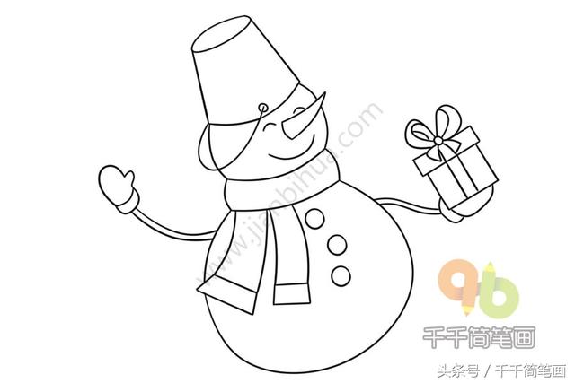 冬天的雪人怎么画，冬天简笔画雪人（小朋友喜欢的画画）