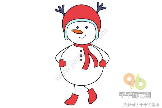 冬天的雪人怎么画，冬天简笔画雪人（小朋友喜欢的画画）