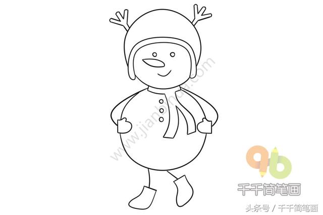 冬天的雪人怎么画，冬天简笔画雪人（小朋友喜欢的画画）