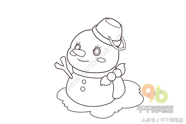 冬天的雪人怎么画，冬天简笔画雪人（小朋友喜欢的画画）