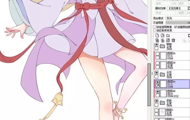 sai怎么改变线稿的颜色（涂山红红Q版上色教程）