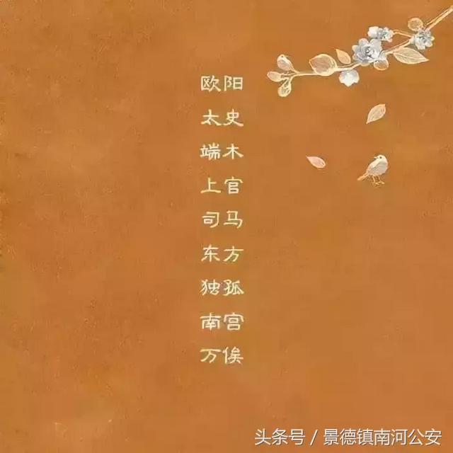 中国最尊贵的复姓,百家姓四大复姓(随便取名都高端大气上档次) 中国最尊贵的复姓,百家姓四大复姓(随便取名都高端大气上档次)