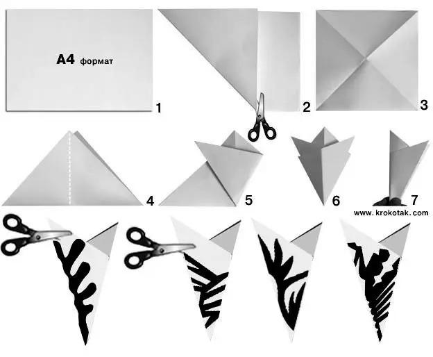 雪花剪纸教程，雪花剪纸教程图解（最全最详细的幼儿园手工剪纸雪花大全）